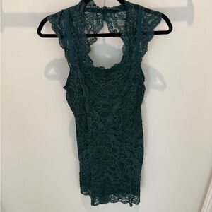 Nicole Miller Green Lace Bodycon Dress